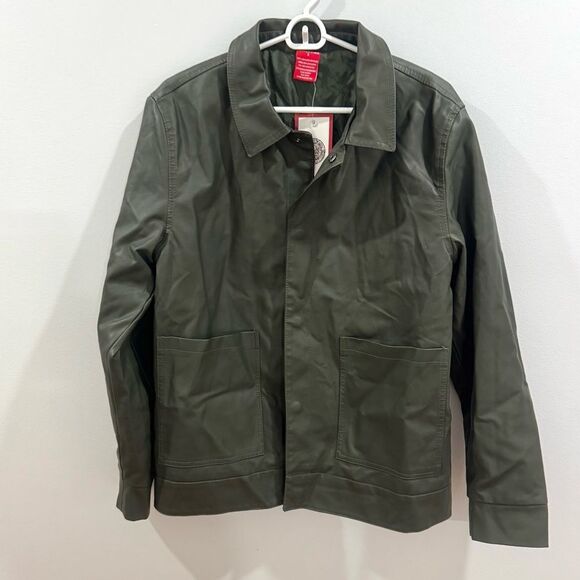 Ring of Fire men’s olive green Amos PU jacket size small NWT - Picture 4 of 8